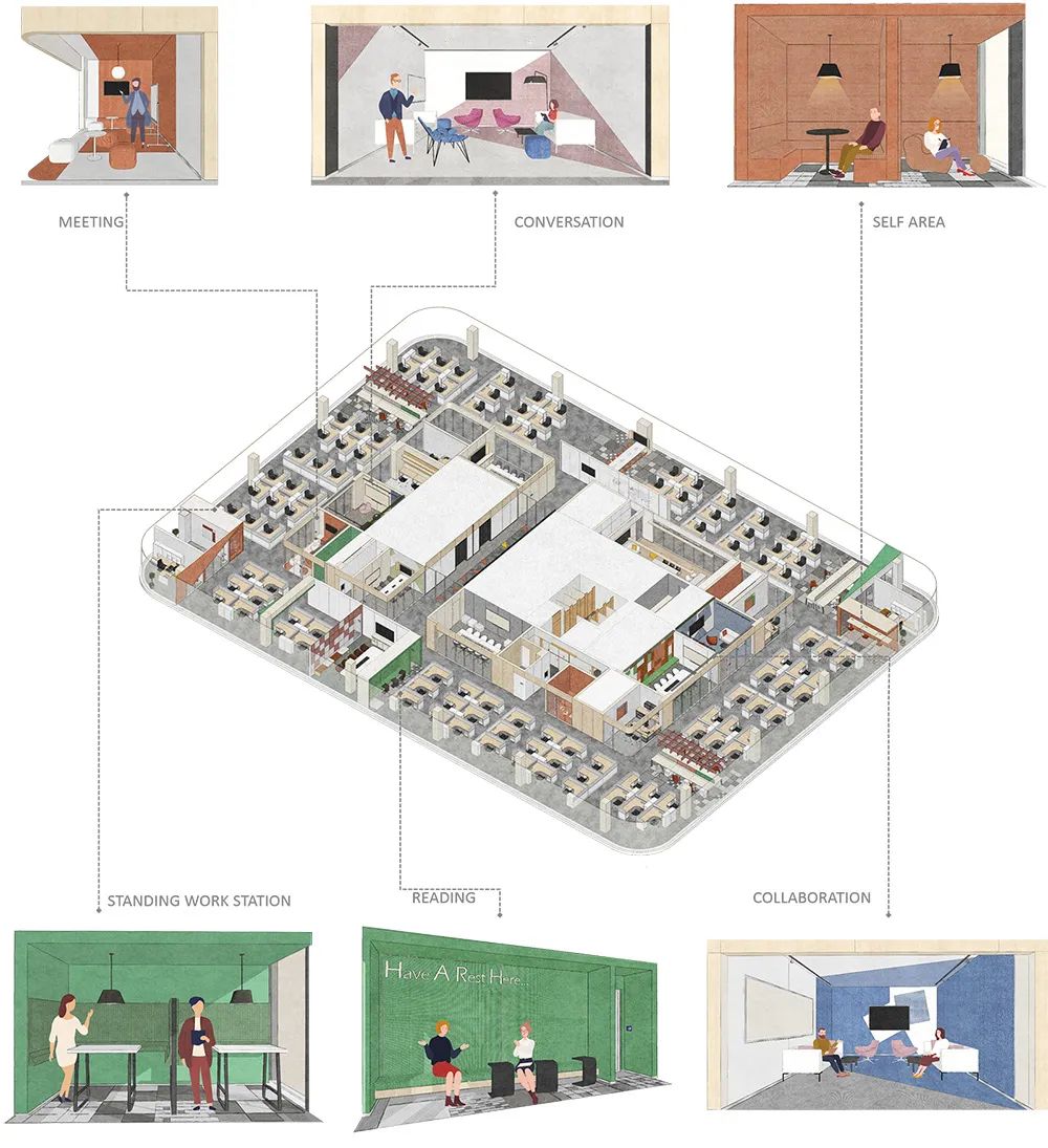 【分享】新科技行业办公楼装建设计鉴赏