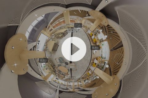 白云技师学院饭堂装建全景成效图